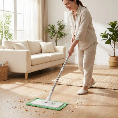 balai plat selfcleaning nettoie salete