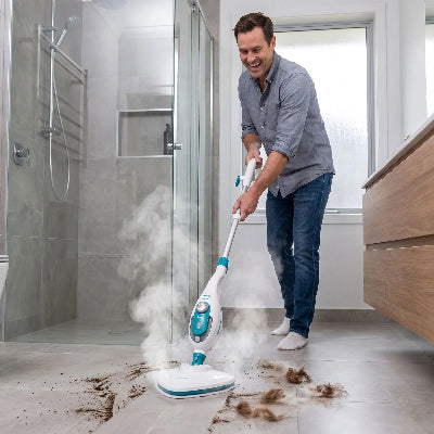 Balai vapeur nettoyer salle bain sans effort