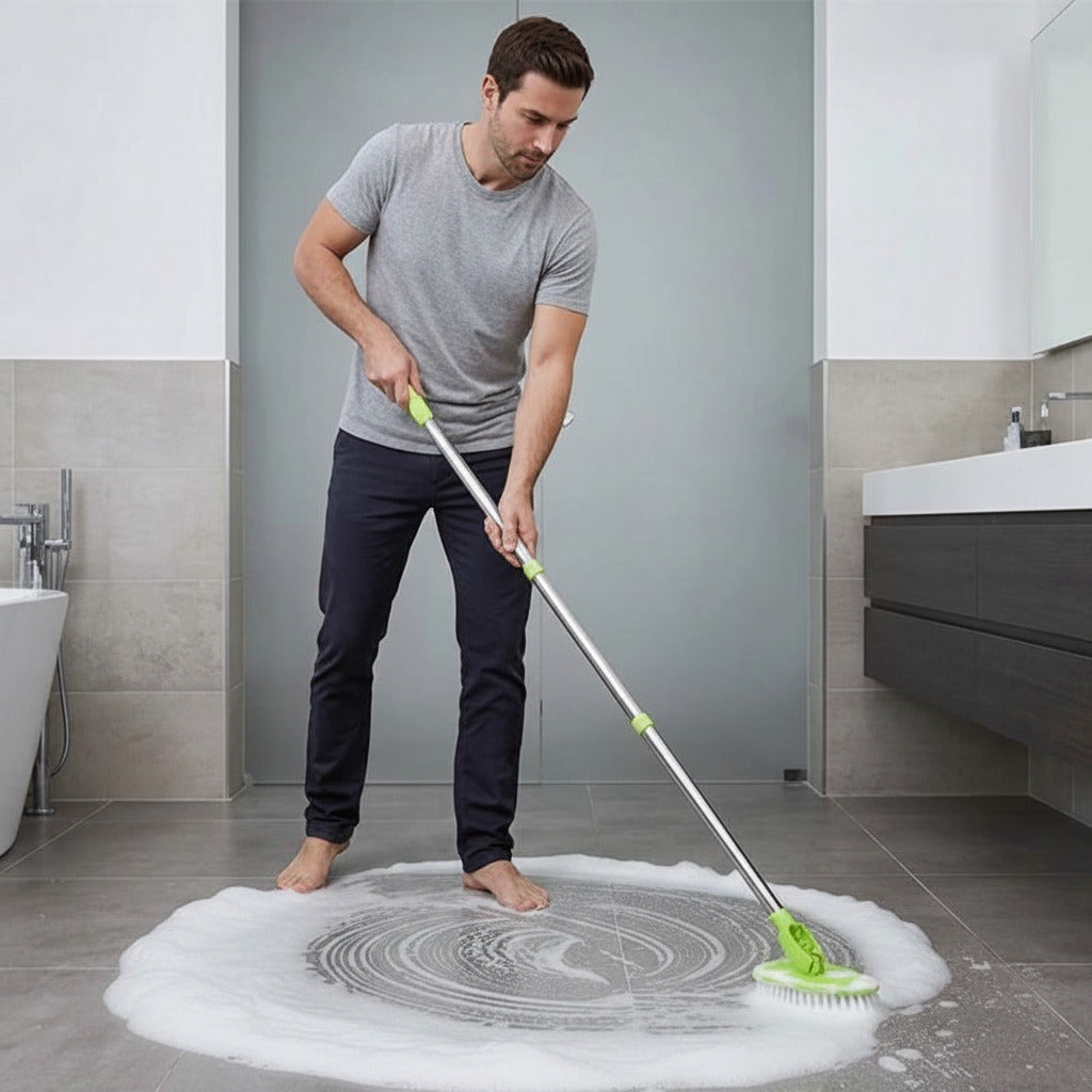 balai brosse nettoie carrelage salle bain