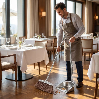 balai et pelle silverbroom pour restaurant