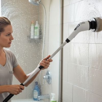 Brosse nettoyage électrique pour douche