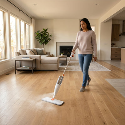 nettoyage rapide avec balai serpillère