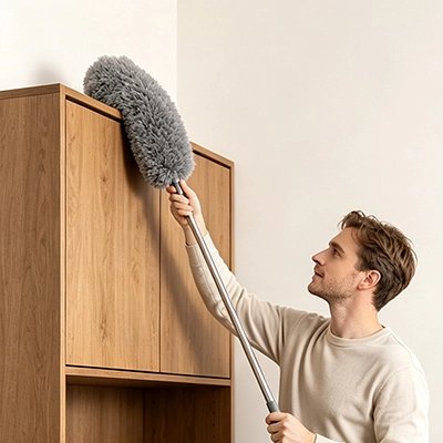 Plumeau poussière pour nettoyage meubles