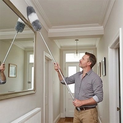 Plumeau poussière pour nettoyer miroir