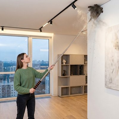 plumeau telescopique nettoie murs