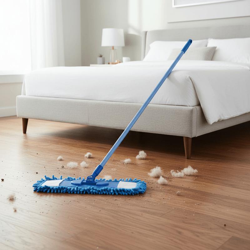 serpillère balai chambre propre
