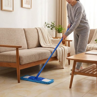 Serpillère microfibre nettoyage sous canapé