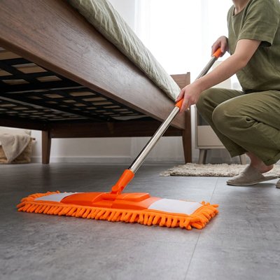 Serpillère microfibre nettoyage sous lit
