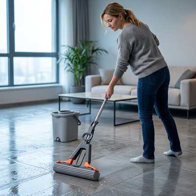 Serpillère SpongeMop salon propre
